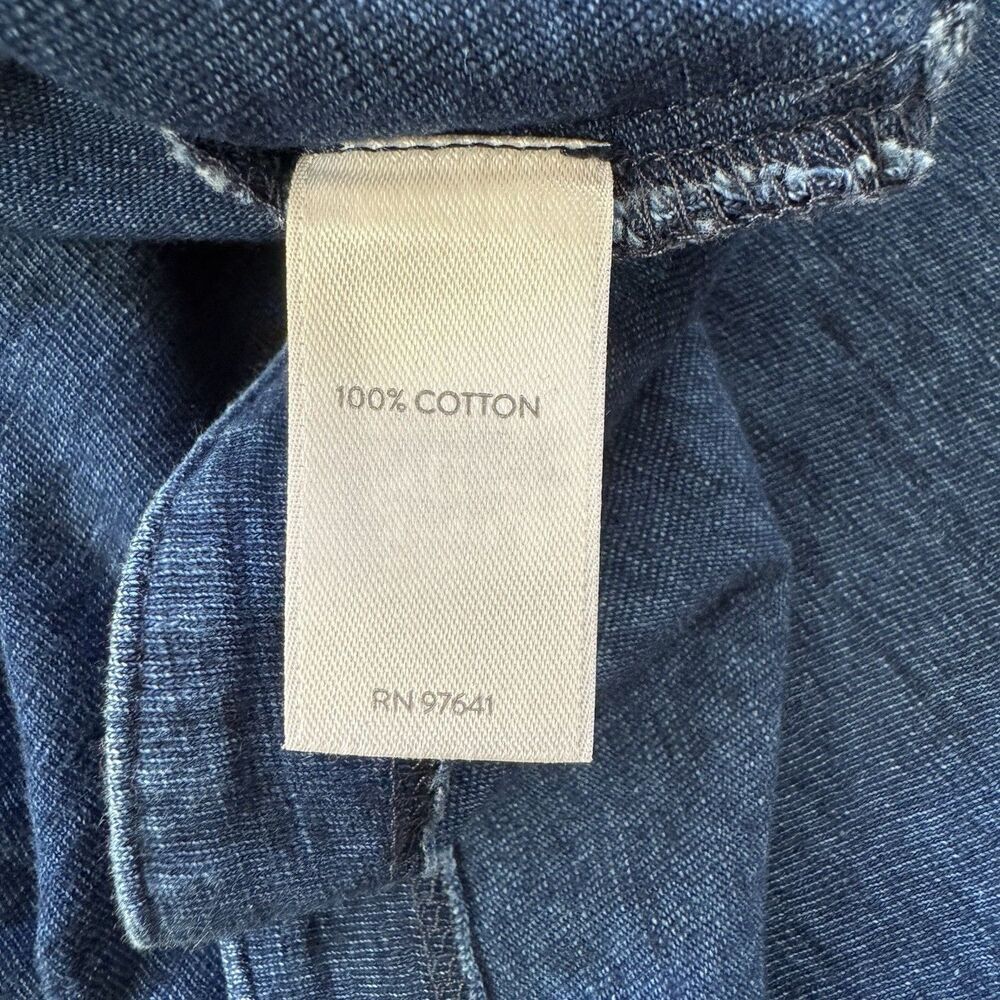 J. Jill Pure Jill Indigo Tank Dress Chambray Blue XL/P Classic Preppy Comfort - Picture 6 of 10